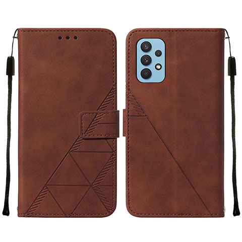 Handytasche Stand Schutzhülle Flip Leder Hülle Y01B für Samsung Galaxy A32 5G Braun