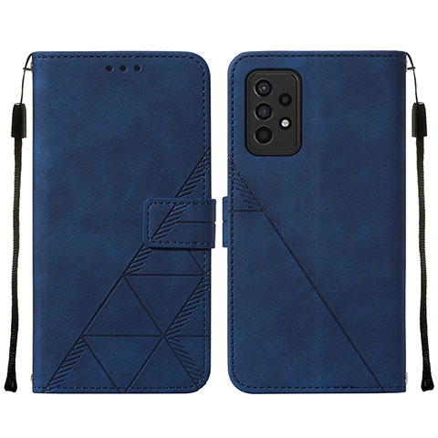 Handytasche Stand Schutzhülle Flip Leder Hülle Y01B für Samsung Galaxy A33 5G Blau