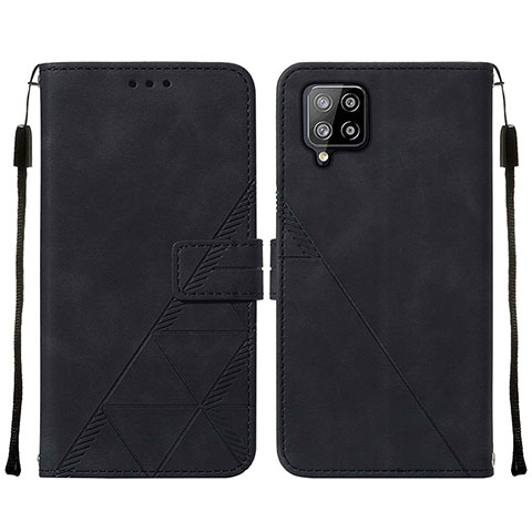 Handytasche Stand Schutzhülle Flip Leder Hülle Y01B für Samsung Galaxy A42 5G Schwarz