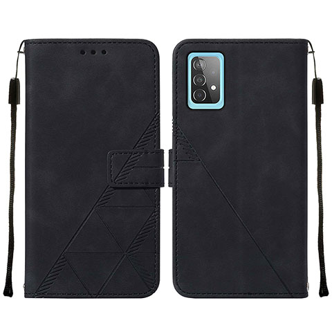 Handytasche Stand Schutzhülle Flip Leder Hülle Y01B für Samsung Galaxy A52 4G Schwarz