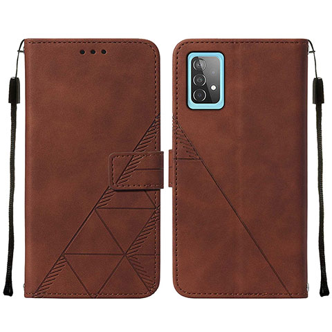 Handytasche Stand Schutzhülle Flip Leder Hülle Y01B für Samsung Galaxy A52 5G Braun