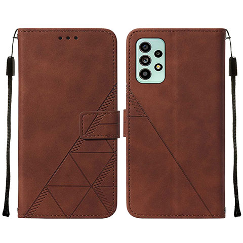 Handytasche Stand Schutzhülle Flip Leder Hülle Y01B für Samsung Galaxy A53 5G Braun