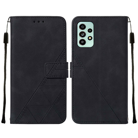 Handytasche Stand Schutzhülle Flip Leder Hülle Y01B für Samsung Galaxy A53 5G Schwarz