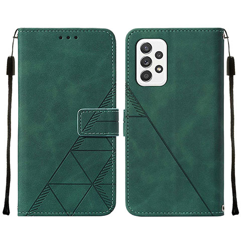 Handytasche Stand Schutzhülle Flip Leder Hülle Y01B für Samsung Galaxy A72 4G Grün