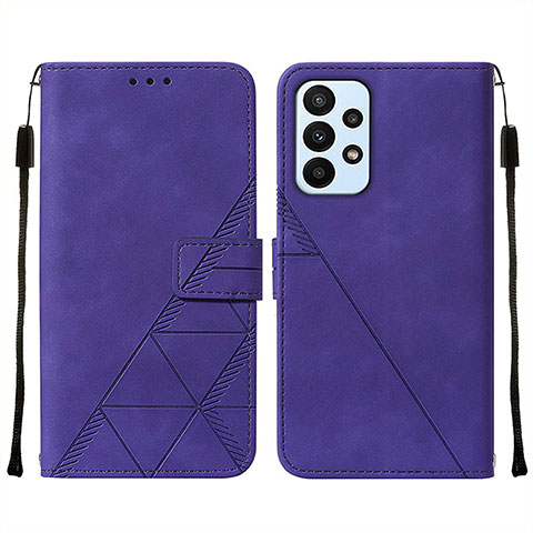 Handytasche Stand Schutzhülle Flip Leder Hülle Y01B für Samsung Galaxy A73 5G Violett