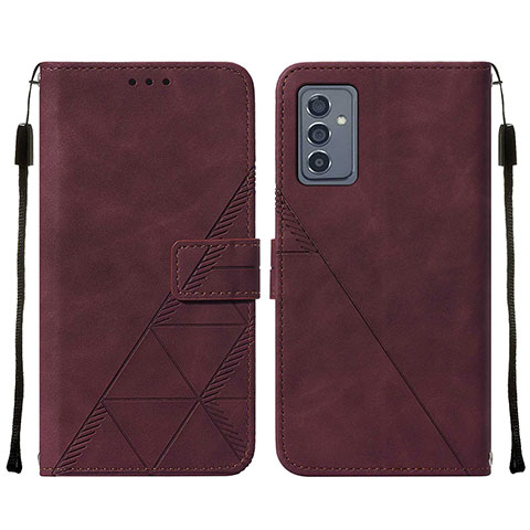 Handytasche Stand Schutzhülle Flip Leder Hülle Y01B für Samsung Galaxy A82 5G Fuchsie