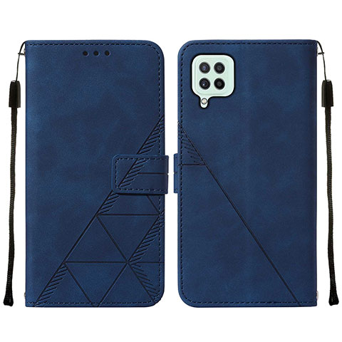 Handytasche Stand Schutzhülle Flip Leder Hülle Y01B für Samsung Galaxy F22 4G Blau