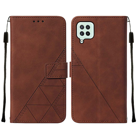 Handytasche Stand Schutzhülle Flip Leder Hülle Y01B für Samsung Galaxy F22 4G Braun