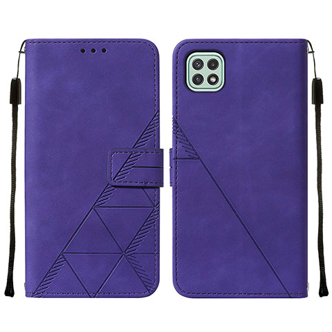 Handytasche Stand Schutzhülle Flip Leder Hülle Y01B für Samsung Galaxy F42 5G Violett