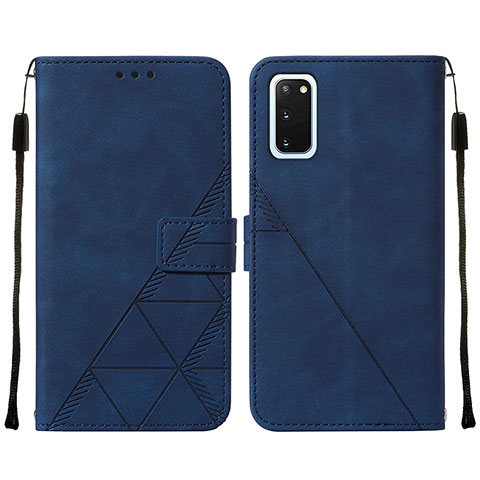 Handytasche Stand Schutzhülle Flip Leder Hülle Y01B für Samsung Galaxy S20 5G Blau