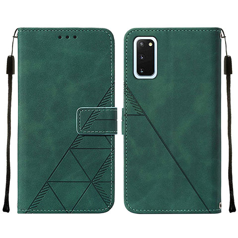 Handytasche Stand Schutzhülle Flip Leder Hülle Y01B für Samsung Galaxy S20 5G Grün