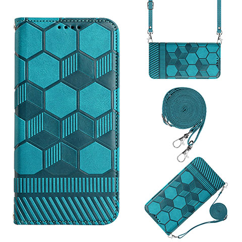 Handytasche Stand Schutzhülle Flip Leder Hülle Y01B für Xiaomi POCO C3 Cyan