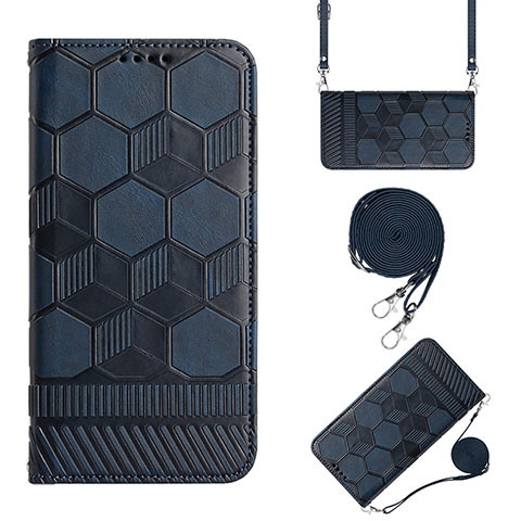 Handytasche Stand Schutzhülle Flip Leder Hülle Y01B für Xiaomi Poco M4 5G Blau