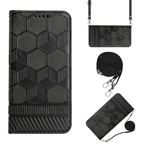 Handytasche Stand Schutzhülle Flip Leder Hülle Y01B für Xiaomi Redmi 10 India Schwarz