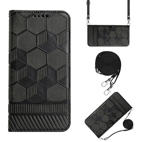 Handytasche Stand Schutzhülle Flip Leder Hülle Y01B für Xiaomi Redmi 9 India Schwarz