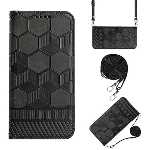 Handytasche Stand Schutzhülle Flip Leder Hülle Y01B für Xiaomi Redmi Note 11E Pro 5G Schwarz