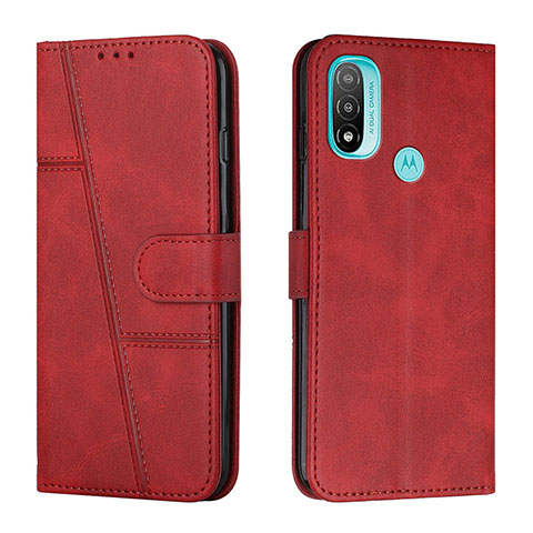 Handytasche Stand Schutzhülle Flip Leder Hülle Y01X für Motorola Moto E20 Rot