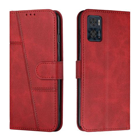 Handytasche Stand Schutzhülle Flip Leder Hülle Y01X für Motorola Moto E22 Rot