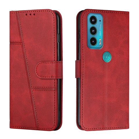 Handytasche Stand Schutzhülle Flip Leder Hülle Y01X für Motorola Moto Edge 20 5G Rot