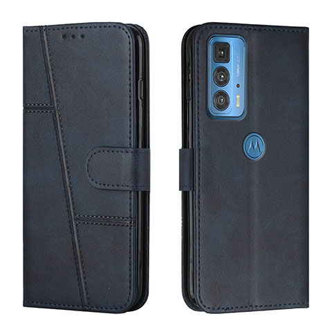 Handytasche Stand Schutzhülle Flip Leder Hülle Y01X für Motorola Moto Edge 20 Pro 5G Blau