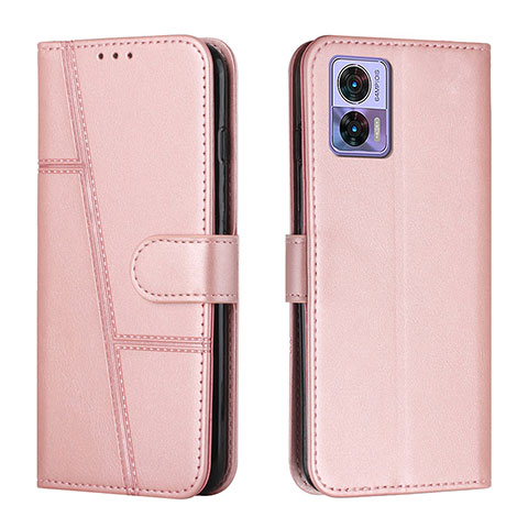 Handytasche Stand Schutzhülle Flip Leder Hülle Y01X für Motorola Moto Edge 30 Lite 5G Rosegold