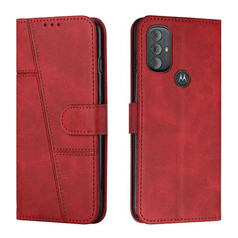 Handytasche Stand Schutzhülle Flip Leder Hülle Y01X für Motorola Moto G Play (2023) Rot