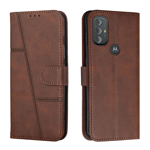 Handytasche Stand Schutzhülle Flip Leder Hülle Y01X für Motorola Moto G Power (2022) Braun