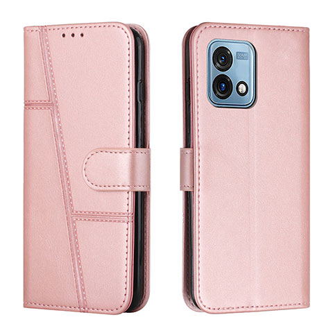 Handytasche Stand Schutzhülle Flip Leder Hülle Y01X für Motorola Moto G Stylus (2023) 4G Rosegold