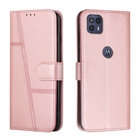 Handytasche Stand Schutzhülle Flip Leder Hülle Y01X für Motorola Moto G50 5G Rosegold