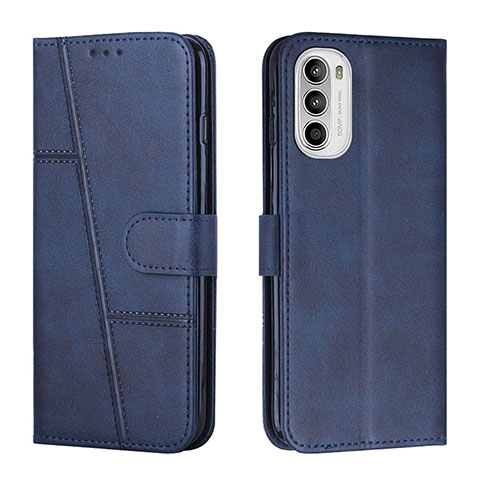 Handytasche Stand Schutzhülle Flip Leder Hülle Y01X für Motorola Moto G71s 5G Blau