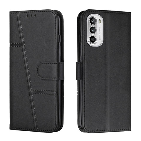 Handytasche Stand Schutzhülle Flip Leder Hülle Y01X für Motorola Moto G71s 5G Schwarz