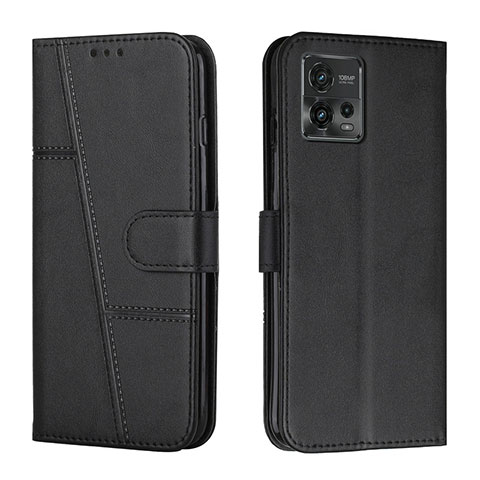 Handytasche Stand Schutzhülle Flip Leder Hülle Y01X für Motorola Moto G72 Schwarz