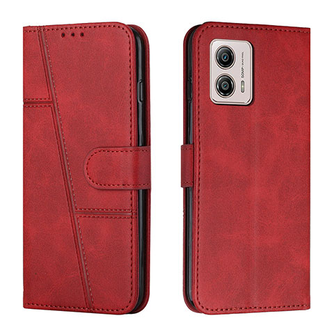 Handytasche Stand Schutzhülle Flip Leder Hülle Y01X für Motorola Moto G73 5G Rot