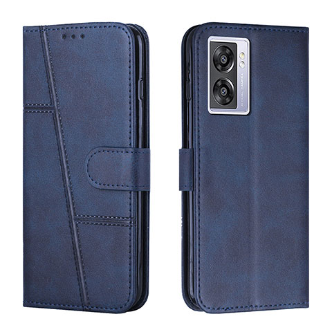 Handytasche Stand Schutzhülle Flip Leder Hülle Y01X für Oppo A77 5G Blau