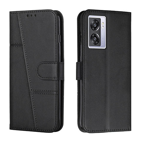 Handytasche Stand Schutzhülle Flip Leder Hülle Y01X für Oppo A77 5G Schwarz