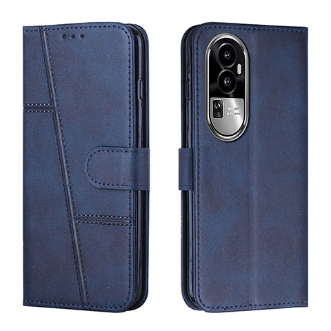 Handytasche Stand Schutzhülle Flip Leder Hülle Y01X für Oppo Reno10 Pro+ Plus 5G Blau