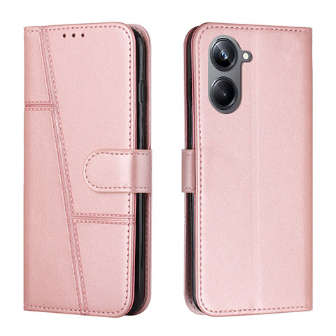 Handytasche Stand Schutzhülle Flip Leder Hülle Y01X für Realme 10 4G Rosegold