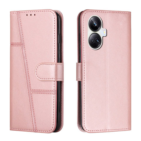 Handytasche Stand Schutzhülle Flip Leder Hülle Y01X für Realme 10 Pro+ Plus 5G Rosegold