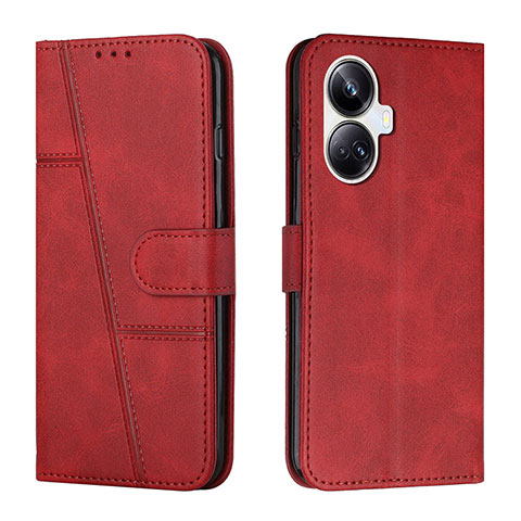 Handytasche Stand Schutzhülle Flip Leder Hülle Y01X für Realme 10 Pro+ Plus 5G Rot