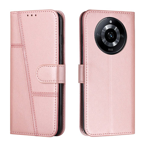 Handytasche Stand Schutzhülle Flip Leder Hülle Y01X für Realme 11 Pro 5G Rosegold