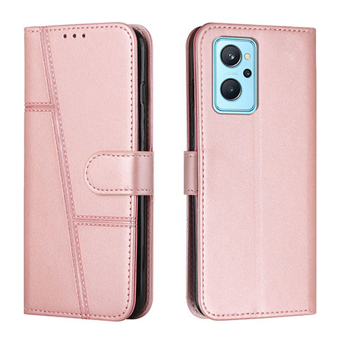 Handytasche Stand Schutzhülle Flip Leder Hülle Y01X für Realme 9i 4G Rosegold