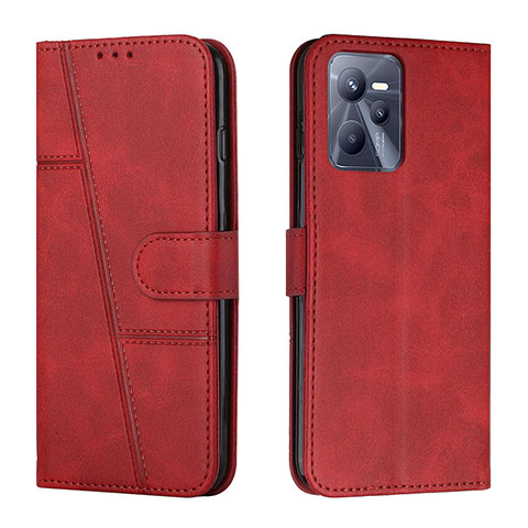 Handytasche Stand Schutzhülle Flip Leder Hülle Y01X für Realme C35 Rot