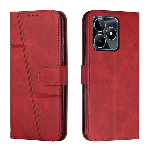 Handytasche Stand Schutzhülle Flip Leder Hülle Y01X für Realme C53 Rot