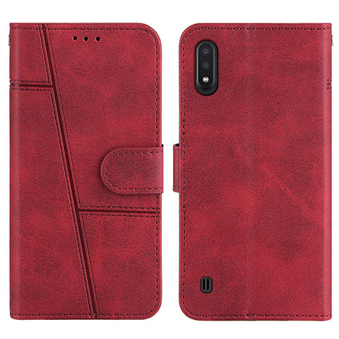 Handytasche Stand Schutzhülle Flip Leder Hülle Y01X für Samsung Galaxy A01 SM-A015 Rot