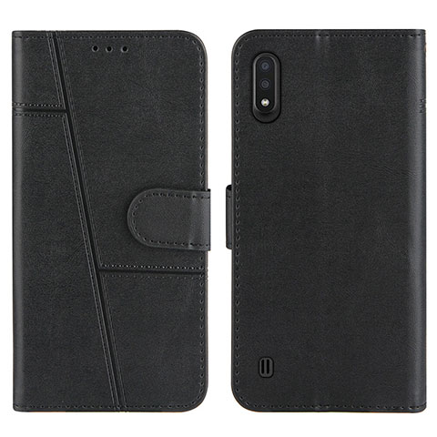 Handytasche Stand Schutzhülle Flip Leder Hülle Y01X für Samsung Galaxy A01 SM-A015 Schwarz