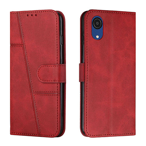 Handytasche Stand Schutzhülle Flip Leder Hülle Y01X für Samsung Galaxy A03 Core Rot