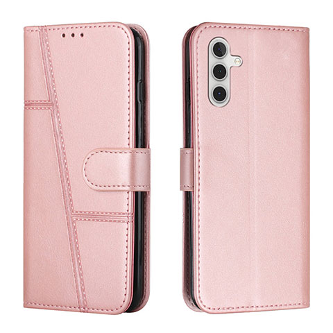 Handytasche Stand Schutzhülle Flip Leder Hülle Y01X für Samsung Galaxy A04s Rosegold