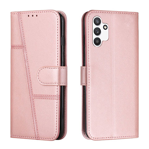 Handytasche Stand Schutzhülle Flip Leder Hülle Y01X für Samsung Galaxy A13 4G Rosegold