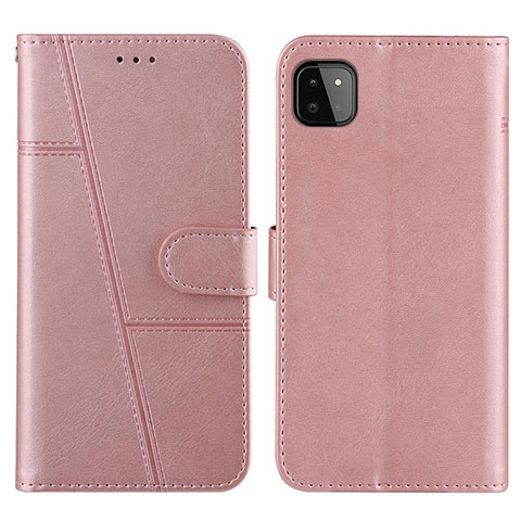 Handytasche Stand Schutzhülle Flip Leder Hülle Y01X für Samsung Galaxy A22s 5G Rosegold