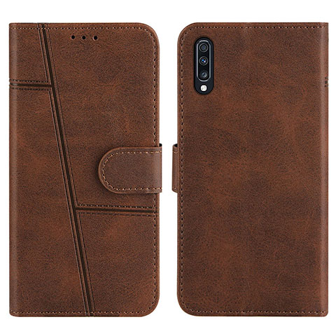 Handytasche Stand Schutzhülle Flip Leder Hülle Y01X für Samsung Galaxy A30S Braun